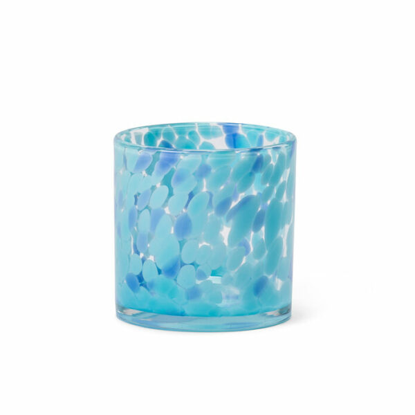 Orrefors Jernverk Glaslykta mönstrad 10x10 cm Blå