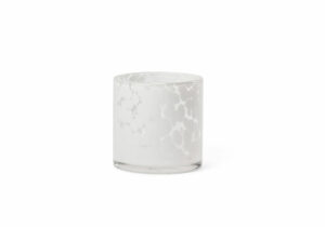 Orrefors Jernverk – glaslykta mönstrad 10 x 10 cm vit