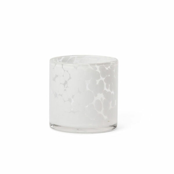 Orrefors Jernverk Glaslykta mönstrad 10x10 cm Vit