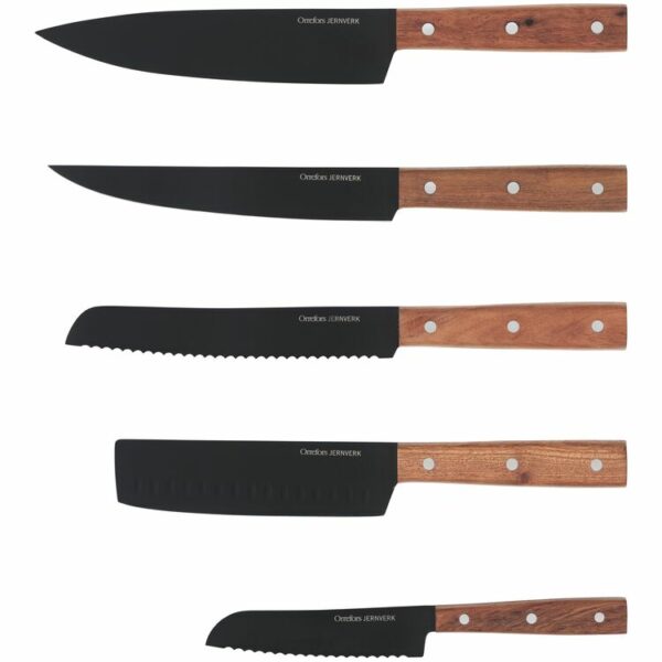 Orrefors Jernverk Knivset 5-pack Svart