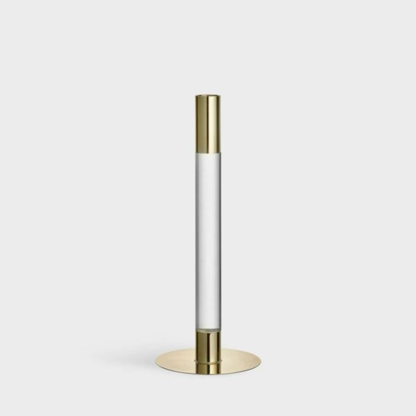 Orrefors Lumiere Ljusstake guld 320 mm Designer Ingegerd Råman