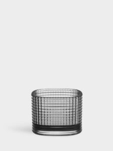 Orrefors Magica – ljuslykta super circle grå 50 mm – design Andreas Engesvik