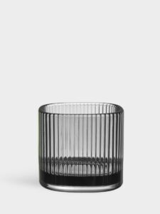 Orrefors Magica – ljuslykta super circle grå 70 mm – design Andreas Engesvik
