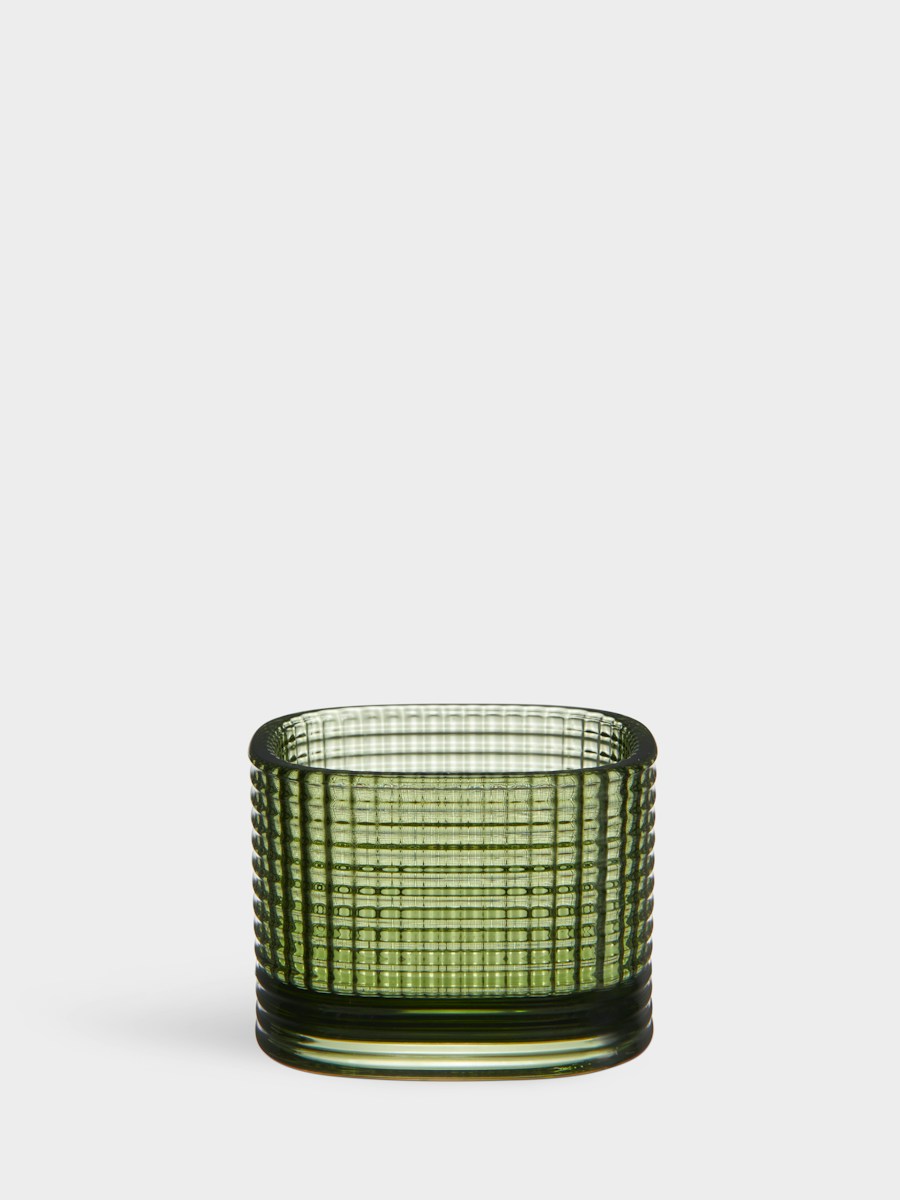 Orrefors Magica Ljuslykta super circle grön 50 mm Designer Andreas Engesvik