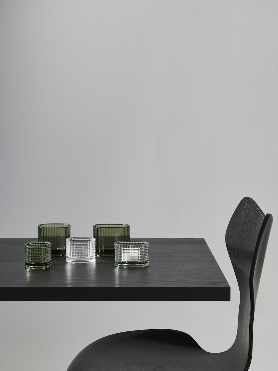 Orrefors Magica Ljuslykta super circle grön 70 mm Designer Andreas Engesvik