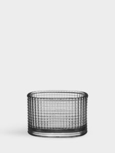 Orrefors Magica – ljuslykta super ellipse grå 50 mm – design Andreas Engesvik