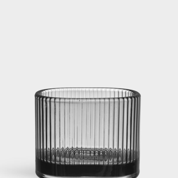 Orrefors Magica Ljuslykta super ellipse grå 70 mm Designer Andreas Engesvik