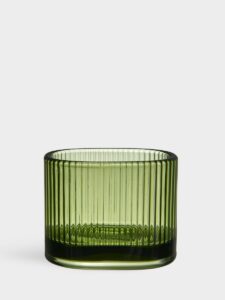 Orrefors Magica – ljuslykta super ellipse grön 70 mm – design Andreas Engesvik