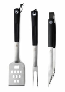 Orrefors Hunting Outdoor – Grillverktyg 3 delar 40, 43 & 40 cm stål, köksredskap