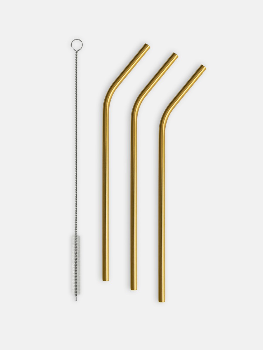 Orrefors Peak 4-pack Sugrör 210 mm med rengöringsborste Designer Martti Rytkönen