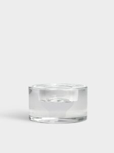 Orrefors – puck, ljuslykta 57 mm – design Lena Bergström