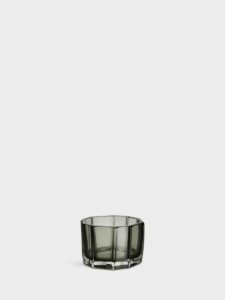Orrefors Reed – ljuslykta mossgrön 45 mm – design Monica Förster
