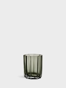 Orrefors Reed – ljuslykta mossgrön 85 mm – design Monica Förster