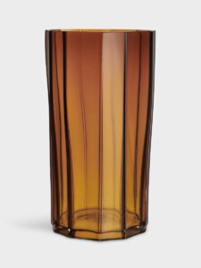 Orrefors Reed – stormlykta bärnsten 250 mm – design Monica Förster