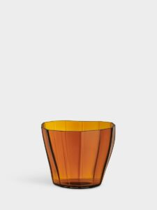 Orrefors Reed – vas bärnsten 175 mm – design Monica Förster