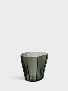 Orrefors Reed – vas mossgrön 175 mm – design Monica Förster