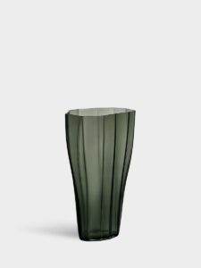 Orrefors Reed – vas mossgrön 300 mm – design Monica Förster