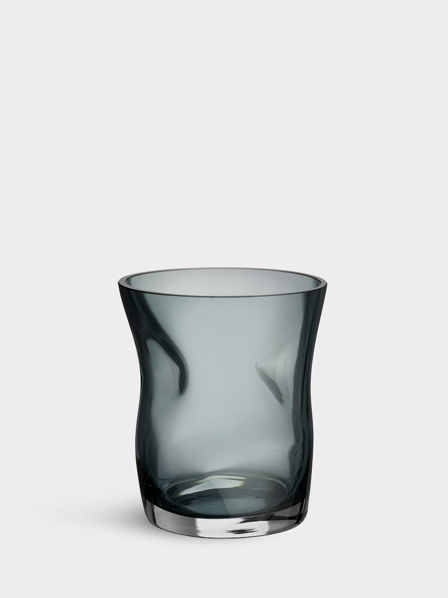 Orrefors - Squeeze - Tulpanvas bl&aring;gr&aring; 180 mm Designer Lena Bergstr&ouml;m