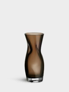 Orrefors Squeeze – vas rökbrun 230 mm – design Lena Bergström