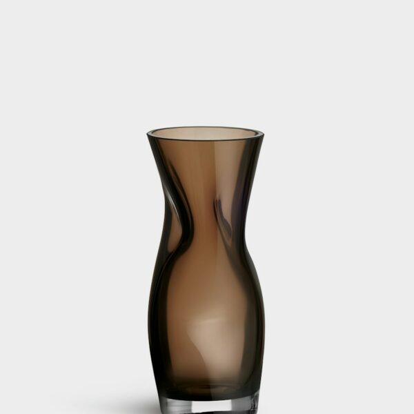 Orrefors Squeeze Vas rökbrun 230 mm Designer Lena Bergström