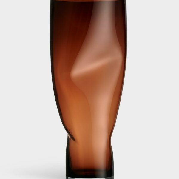 Orrefors Squeeze Vas sunset brown 500 mm Designer Lena Bergström