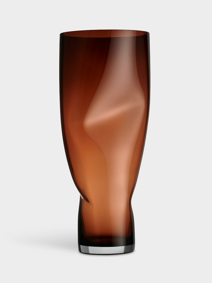 Orrefors - Squeeze - Vas sunset brown 500 mm Designer Lena Bergstr&ouml;m