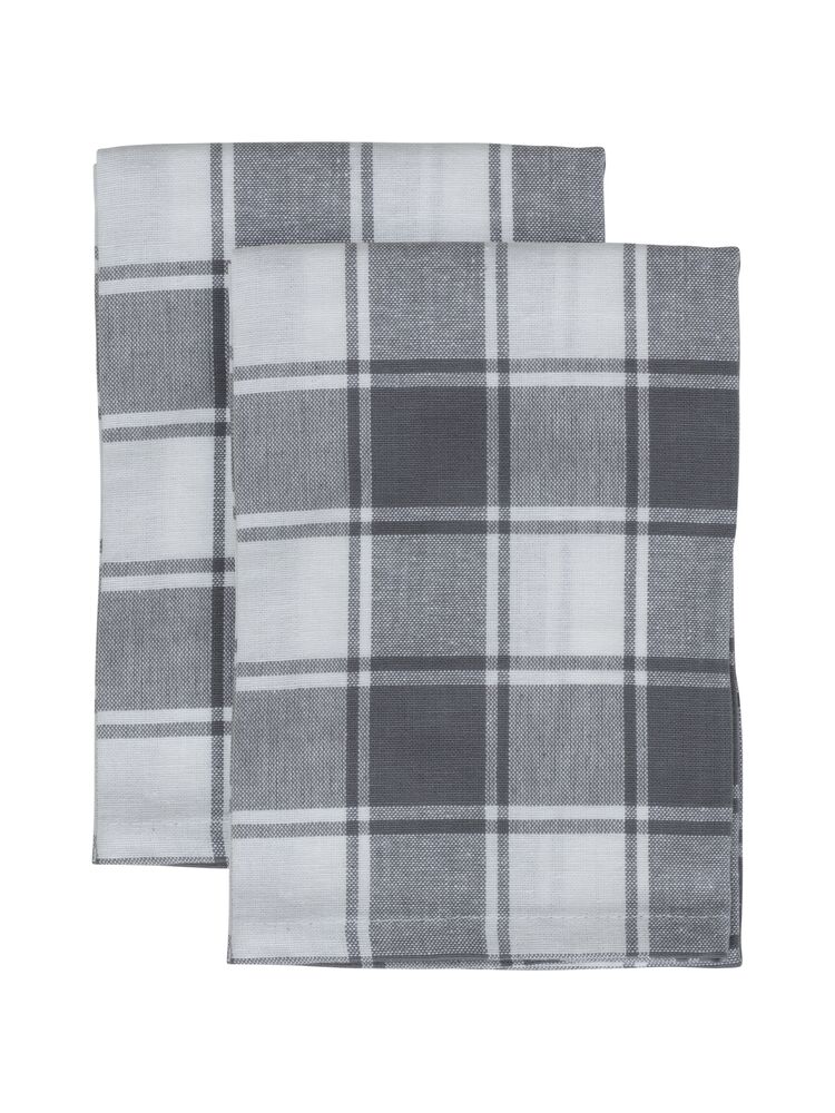 Queen Anne Kökshanddukar 2-pack Grå 45x65 cm