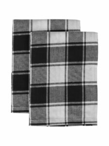 Queen Anne – kökshanddukar 2-pack svart 45 x 65 cm