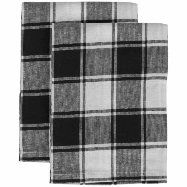 Queen Anne Kökshanddukar 2-pack Svart 45x65 cm