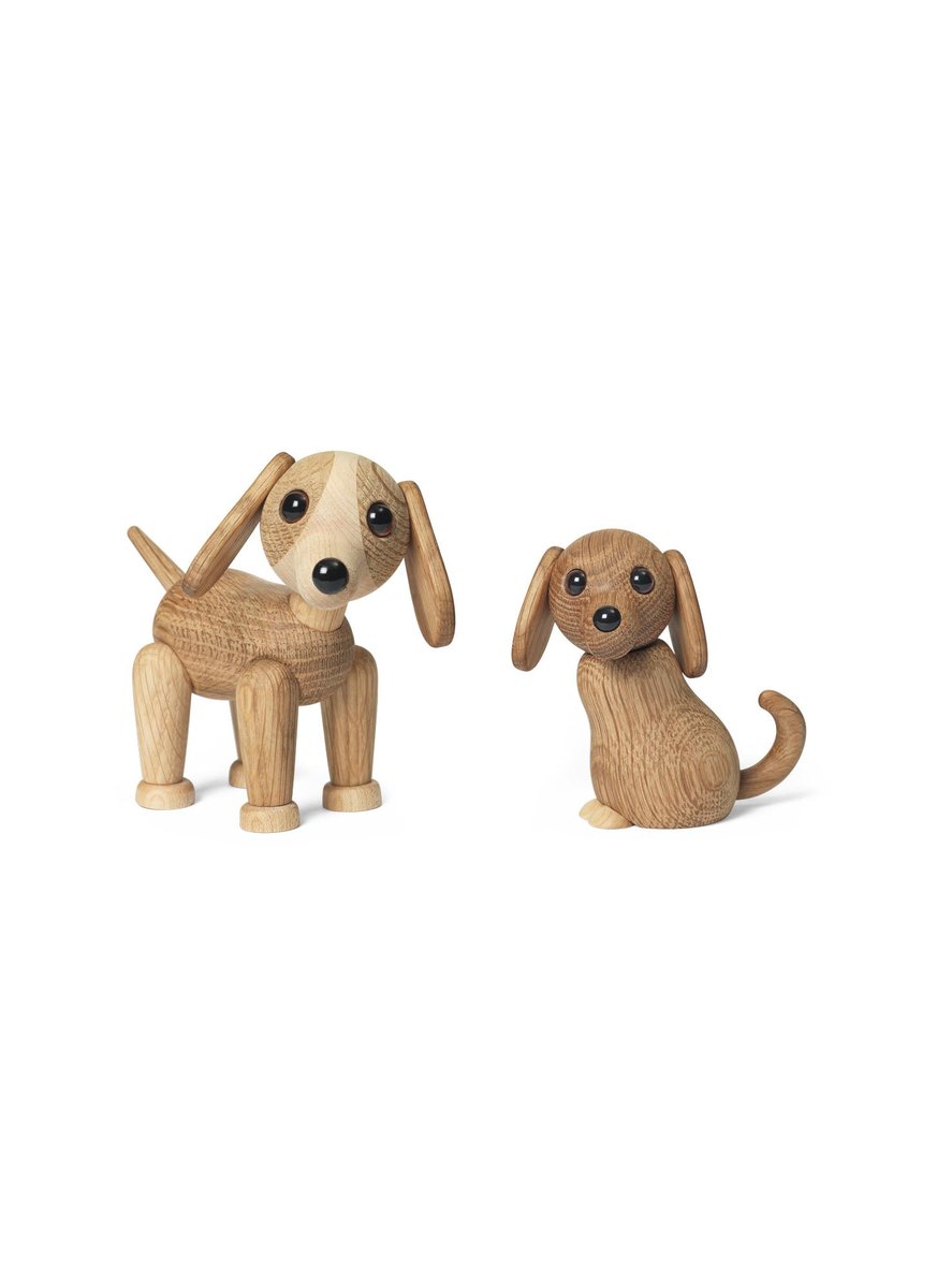 Spring Copenhagen Flash Trädekoration Hundvalp 8,5 cm Ek Designer Chresten Sommer