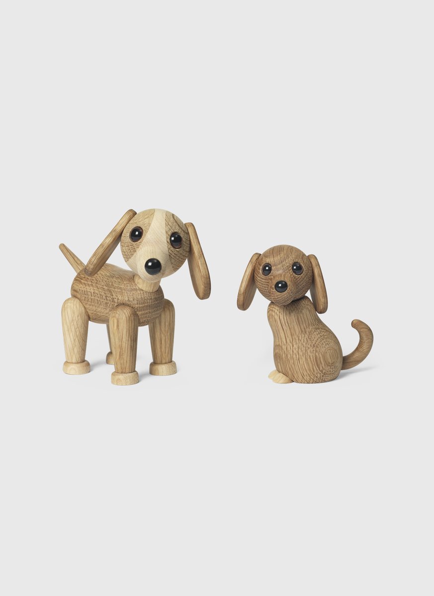 Spring Copenhagen Flash Trädekoration Hundvalp 8,5 cm Ek Designer Chresten Sommer