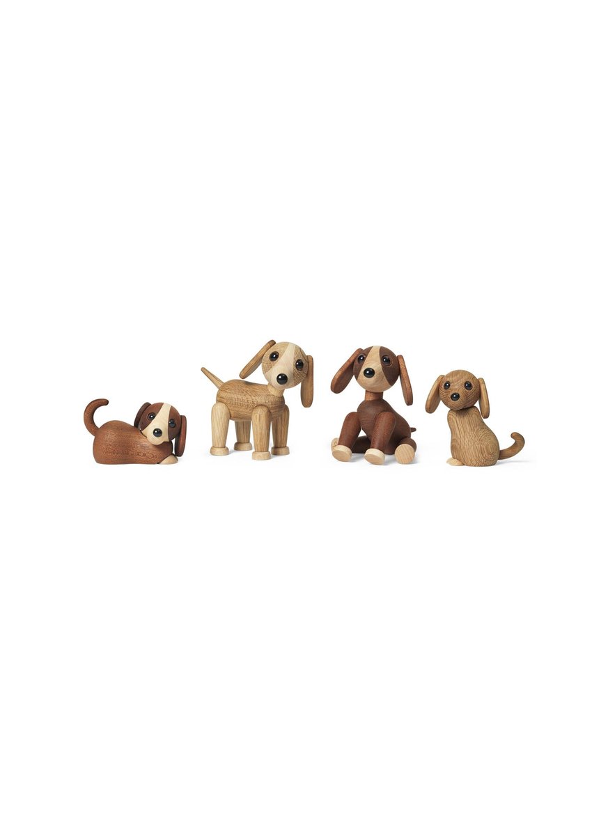 Spring Copenhagen Flash Trädekoration Hundvalp 8,5 cm Ek Designer Chresten Sommer