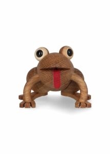 Spring Copenhagen Froggy – trädekoration Groda 4,5 cm ek – design Chresten Sommer