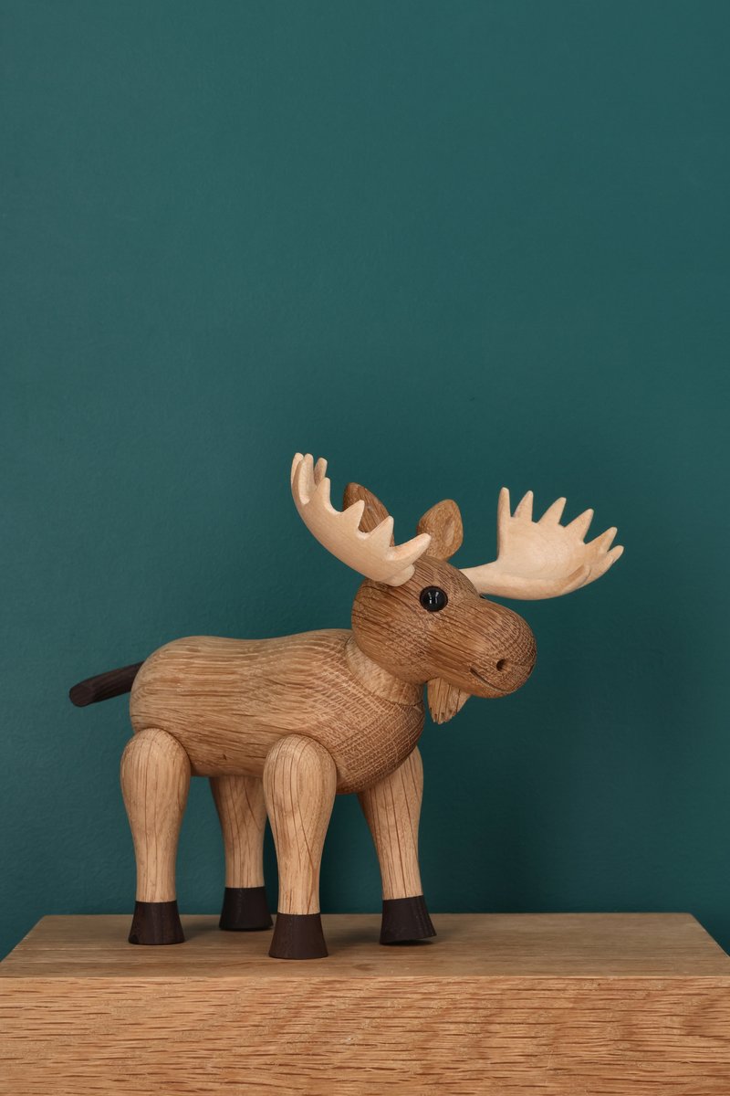 Spring Copenhagen Harald Trädekoration Älg 14 cm Ek Designer Chresten Sommer