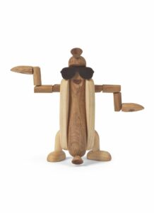 Spring Copenhagen Harry Hot Dog – trädekoration Korv med bröd 11 cm ek – design Thor Høy