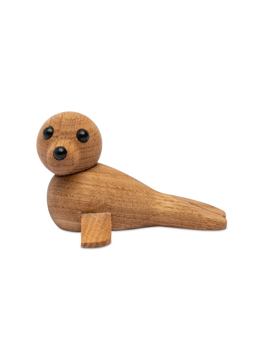 Spring Copenhagen Mini Seal – trädekoration säl 9 cm ek – design Chresten Sommer – bild 3