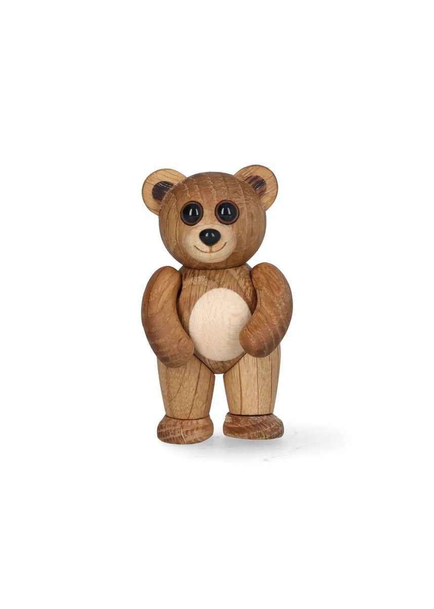 Spring Copenhagen - Mini Teddy - Tr&auml;dekoration Teddybj&ouml;rn 7 cm Ek - Designer Thor H&oslash;y