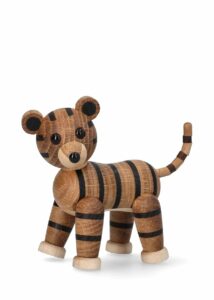 Spring Copenhagen Shiva – trädekoration tiger 12 cm ek – design Chresten Sommer