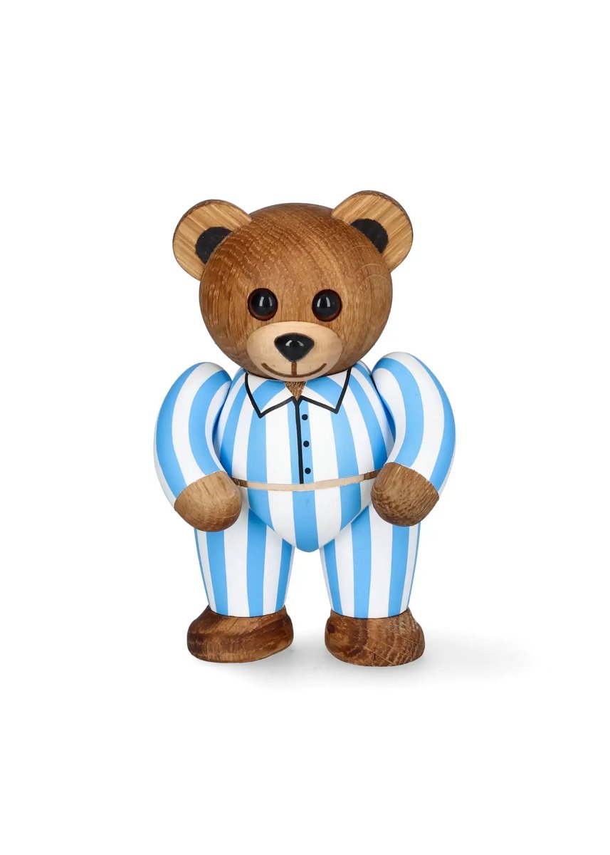 Spring Copenhagen Sleepy Blue – trädekoration Teddybjörn 12 cm blå – design Thor Høy