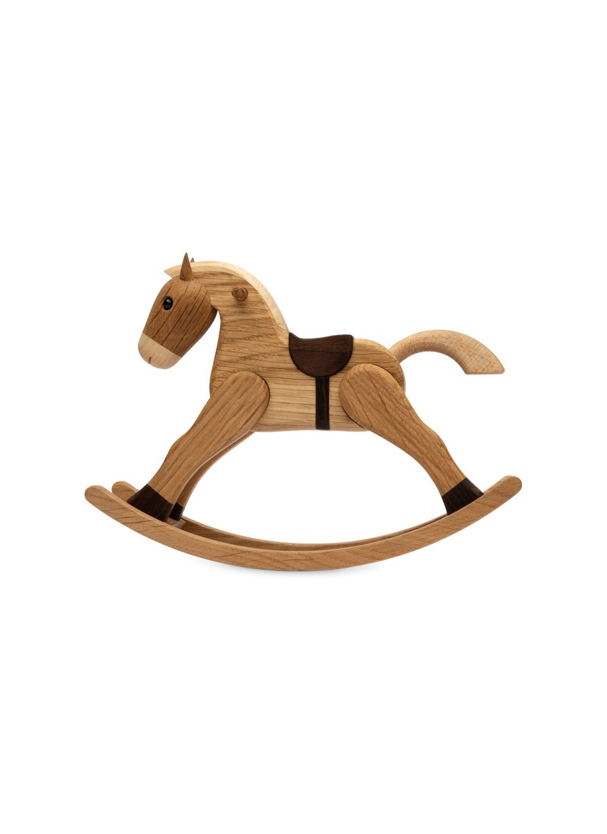 Spring Copenhagen – The rocking Horse, trädekoration Gunghäst 13,5 cm ek – design Chresten Sommer