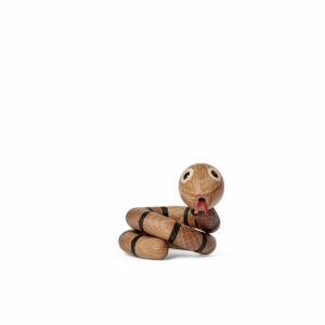 Spring Copenhagen The Snake – trädekoration Orm 6,6 cm ek – design Chresten Sommer