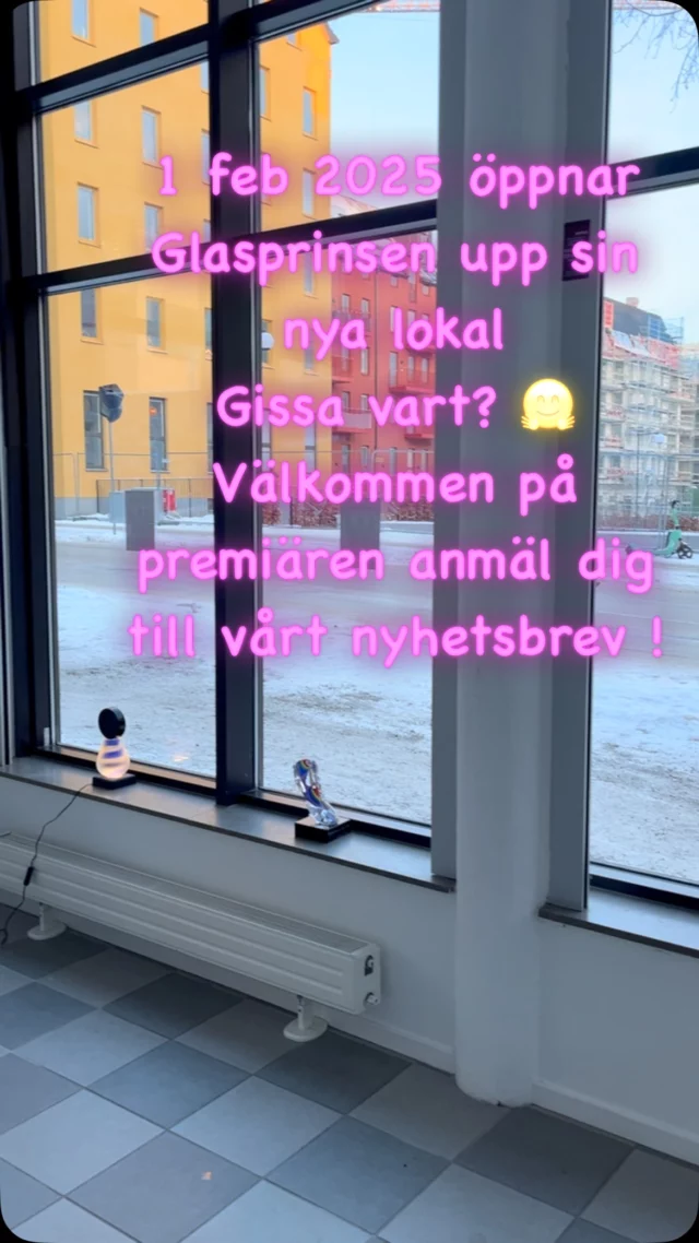 #stockholm #premiär #2025 #lisalarson #glasprinsen #konstglas #champagneglas #grannar #gottnyttår #orrefors #kostaboda #iittala #arabia #skruf #målerås